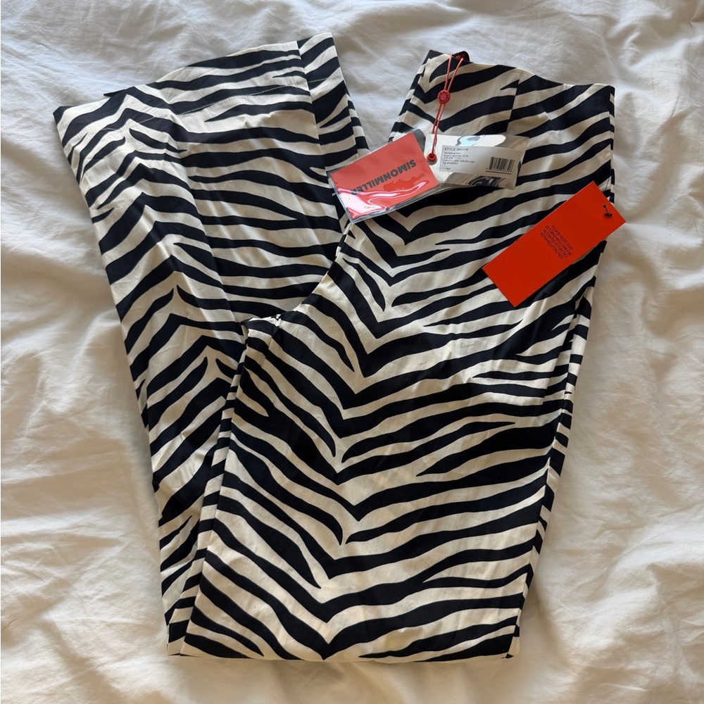 Simon Miller Pia Poplin Pant in Zebra Print